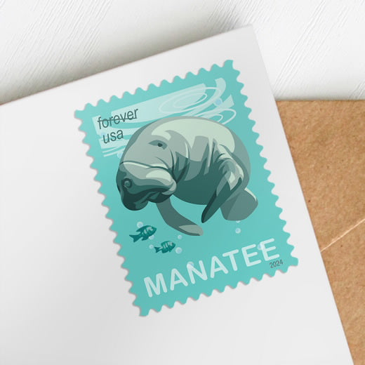 2024 USPS Save Manatees Forever Stamps Booklet of 20