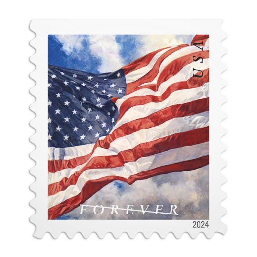 2024 USPS U.S. Flags Forever Stamps Booklet of 20 (4 Designs)