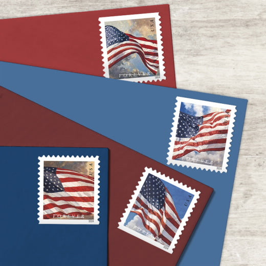 2024 USPS U.S. Flags Forever Stamps Booklet of 20 (4 Designs)