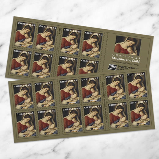 USPS 2024 Christmas Madonna and Child Forever Stamps Booklet of 20 - Mint