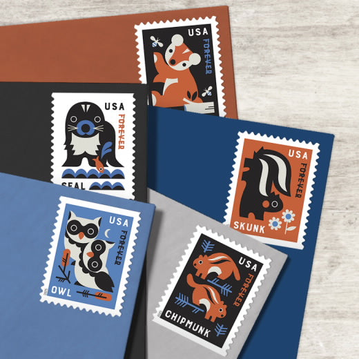 USPS Baby Wild Animals Forever Stamps Booklet of 20