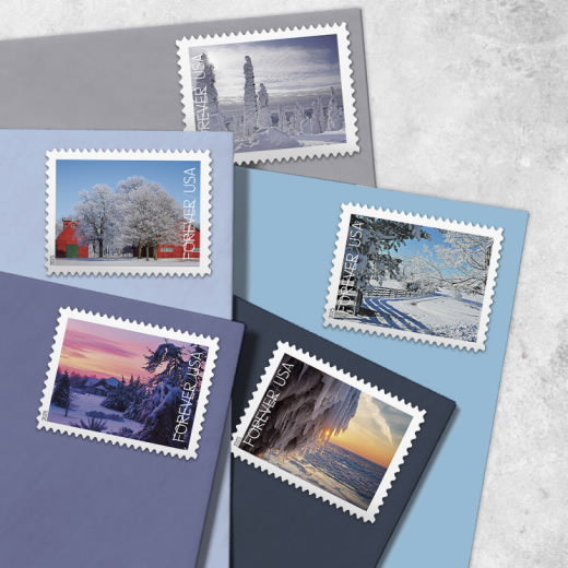 USPS Winter Landscapes Forever Stamps Booklet of 20