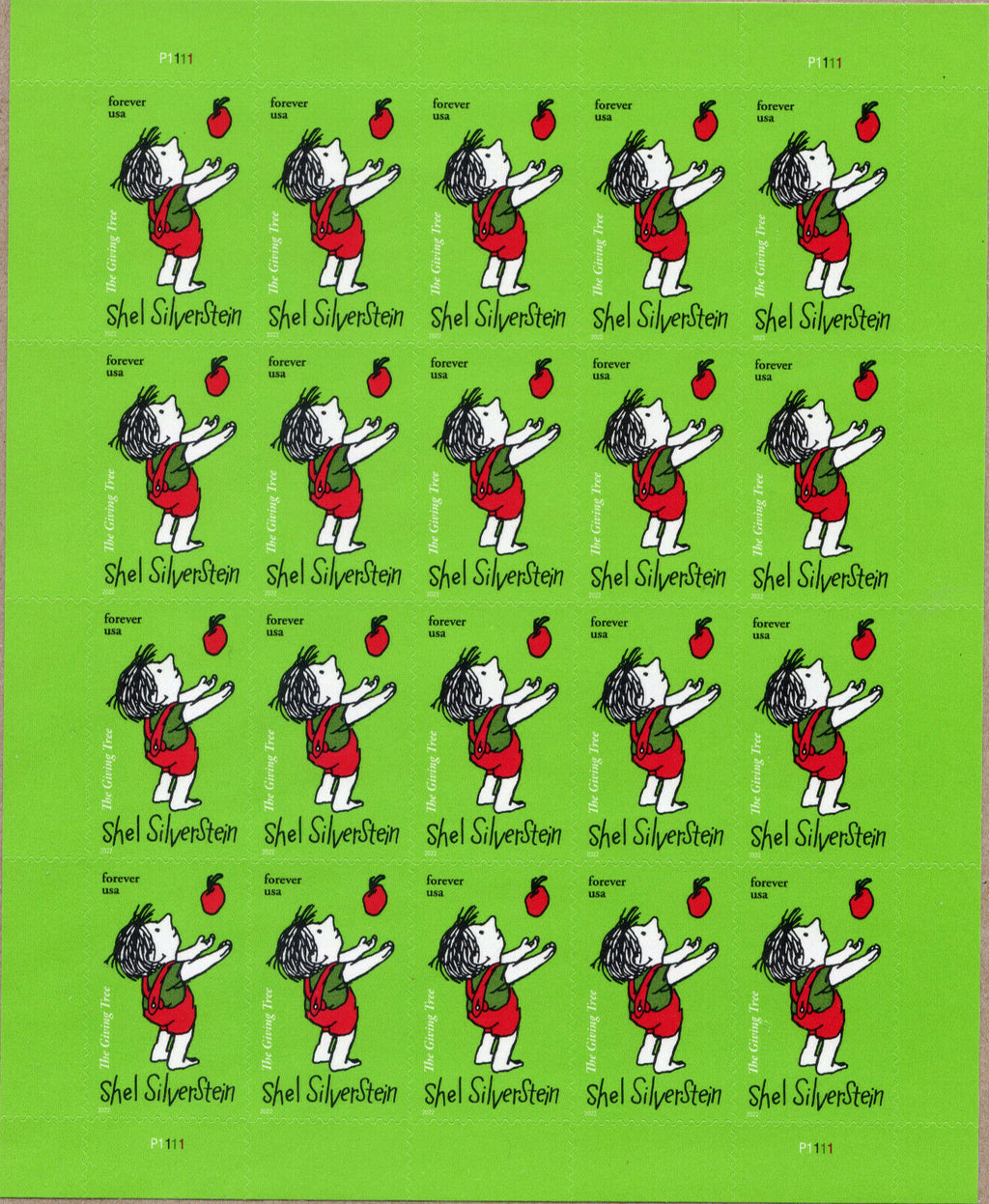 USPS Shel Silverstein Forever Stamps Sheet of 20