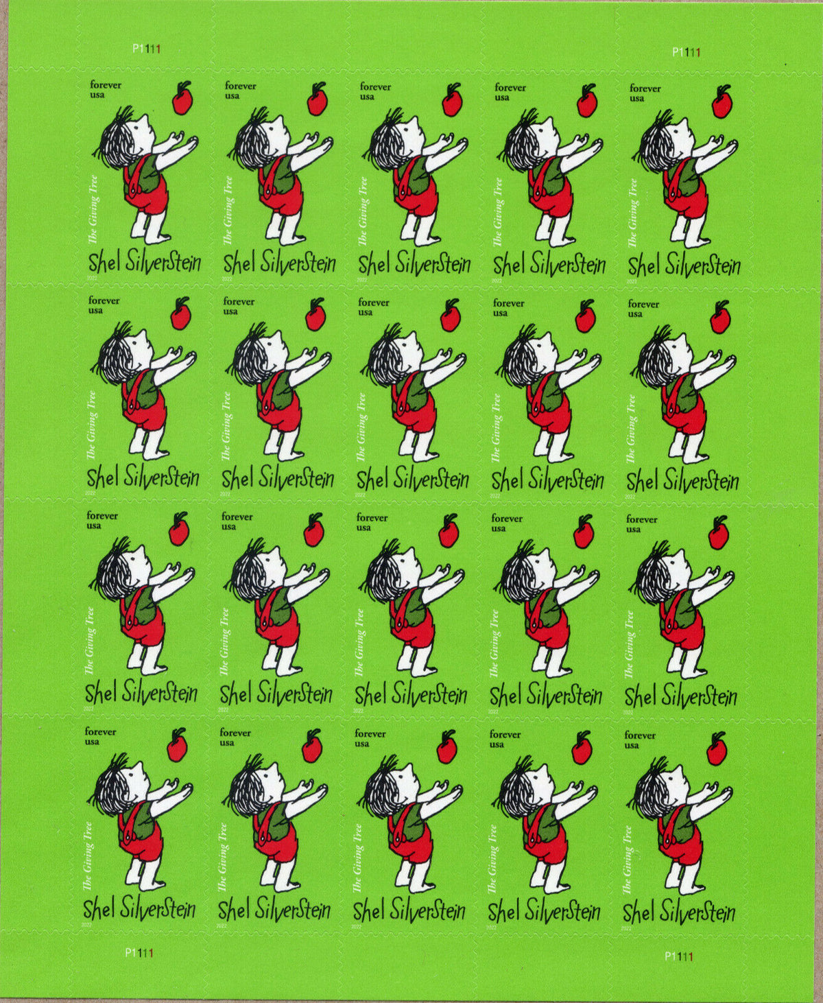 USPS Shel Silverstein Forever Stamps Sheet of 20
