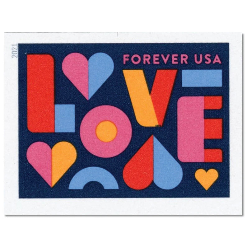 USPS 2021 Love Forever Stamps Sheet of 20 - Mint (Scott #5543)