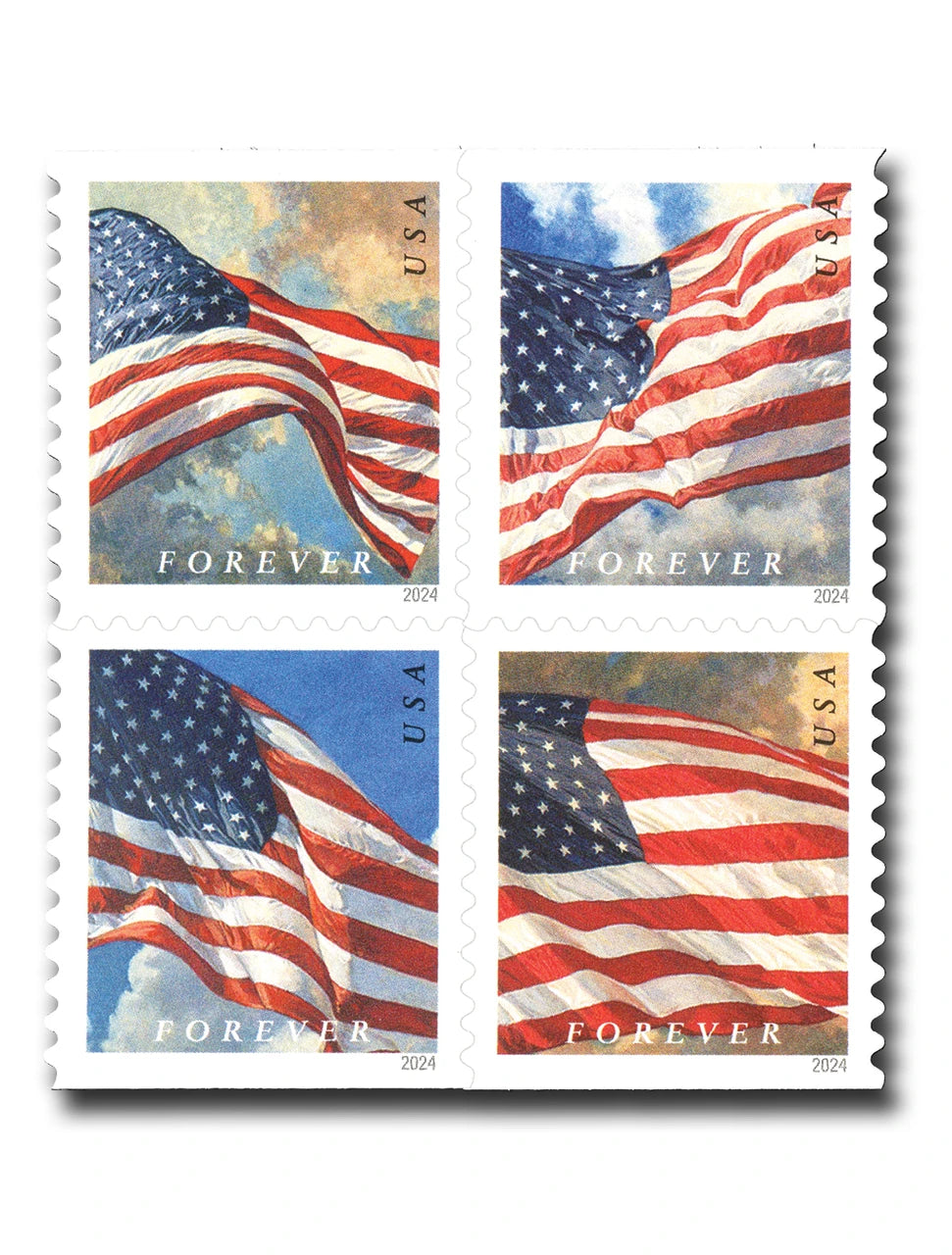 2022 USPS U.S. Flags Forever Stamps Booklet of 20