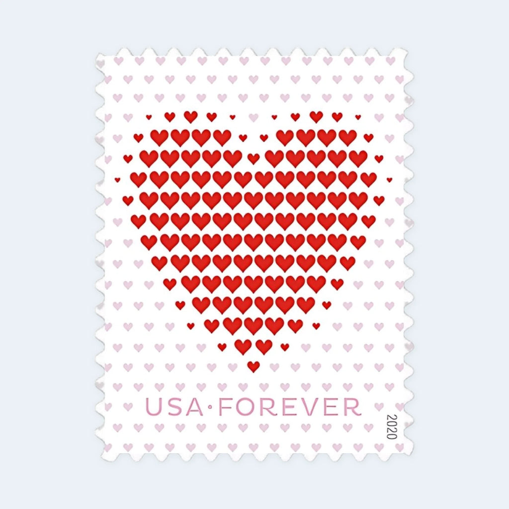 USPS 2020 Made of Hearts Forever Stamps Sheet of 20 - Mint (Scott #5431)