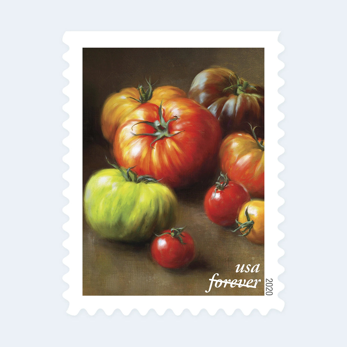 USPS 2020 Fruits & Vegetables Forever Stamps Booklet of 20 - Mint (10 Designs, Scott #5484-5493)
