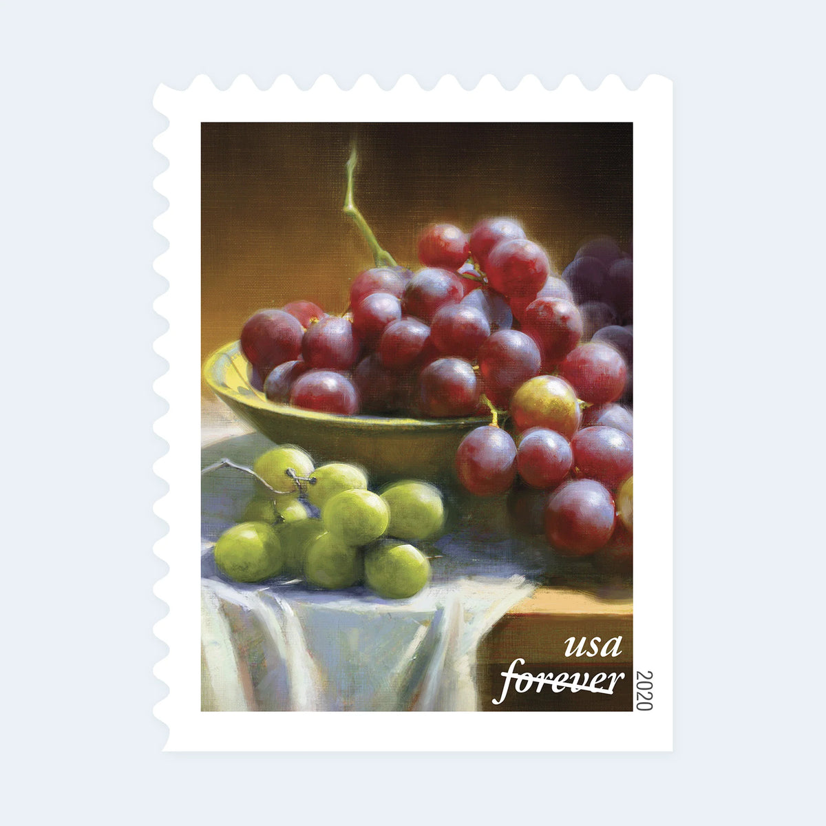 USPS 2020 Fruits & Vegetables Forever Stamps Booklet of 20 - Mint (10 Designs, Scott #5484-5493)