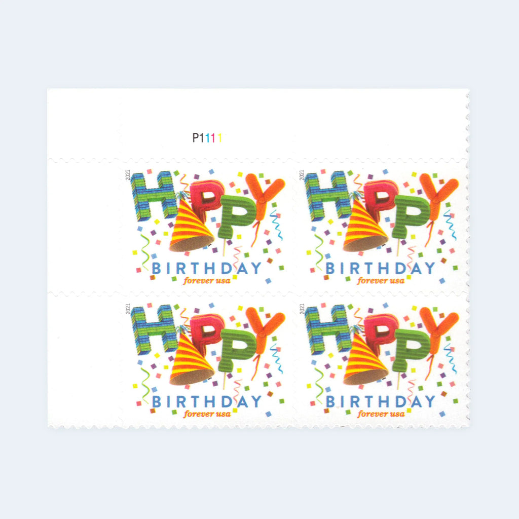 USPS 2021 Happy Birthday Forever Stamps Sheet of 20 - Mint (Scott #5635)