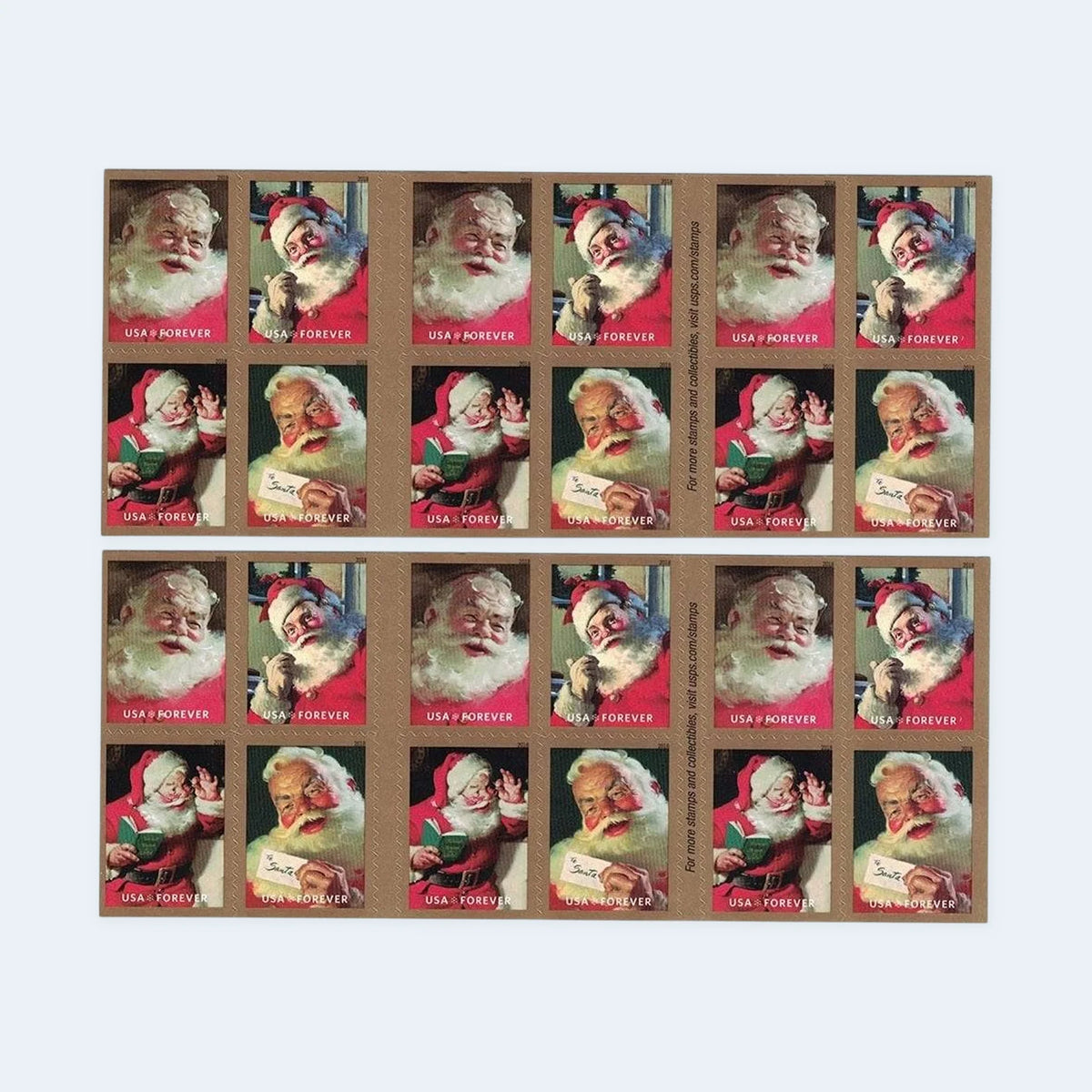 USPS 2018 Sparkling Holidays Forever Stamps Booklet of 20 - Mint (4 Designs, Scott #5332-5335)