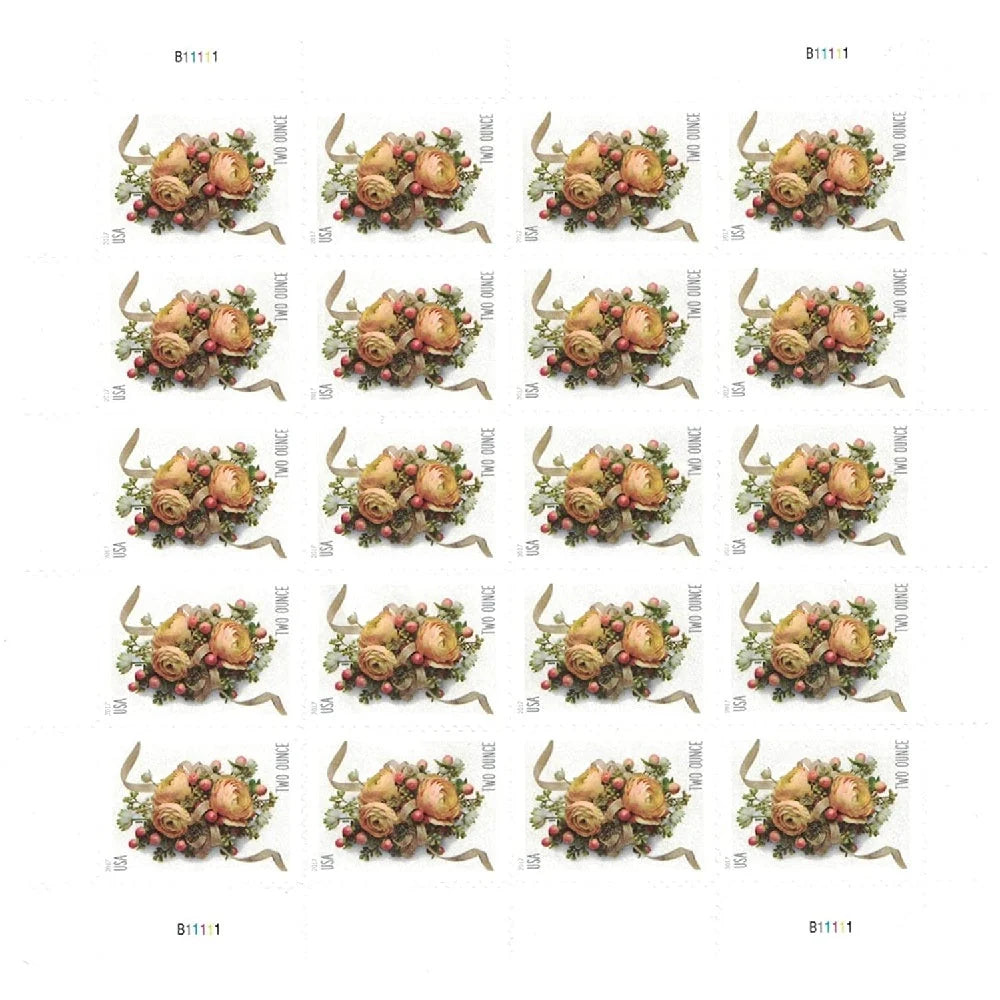 2017 USPS Celebration Corsage Two-Ounce Stamps Pane of 20