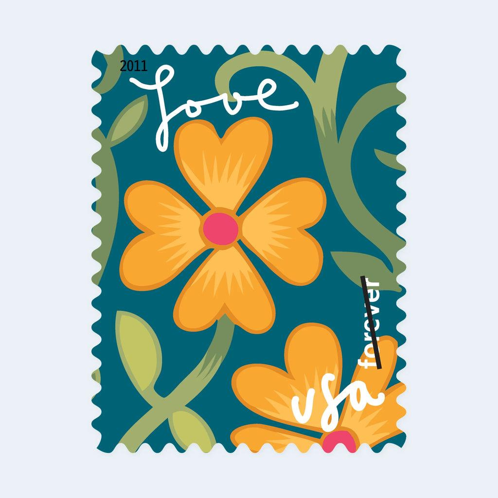 2011 USPS Garden of Love Forever Stamps Pane of 20