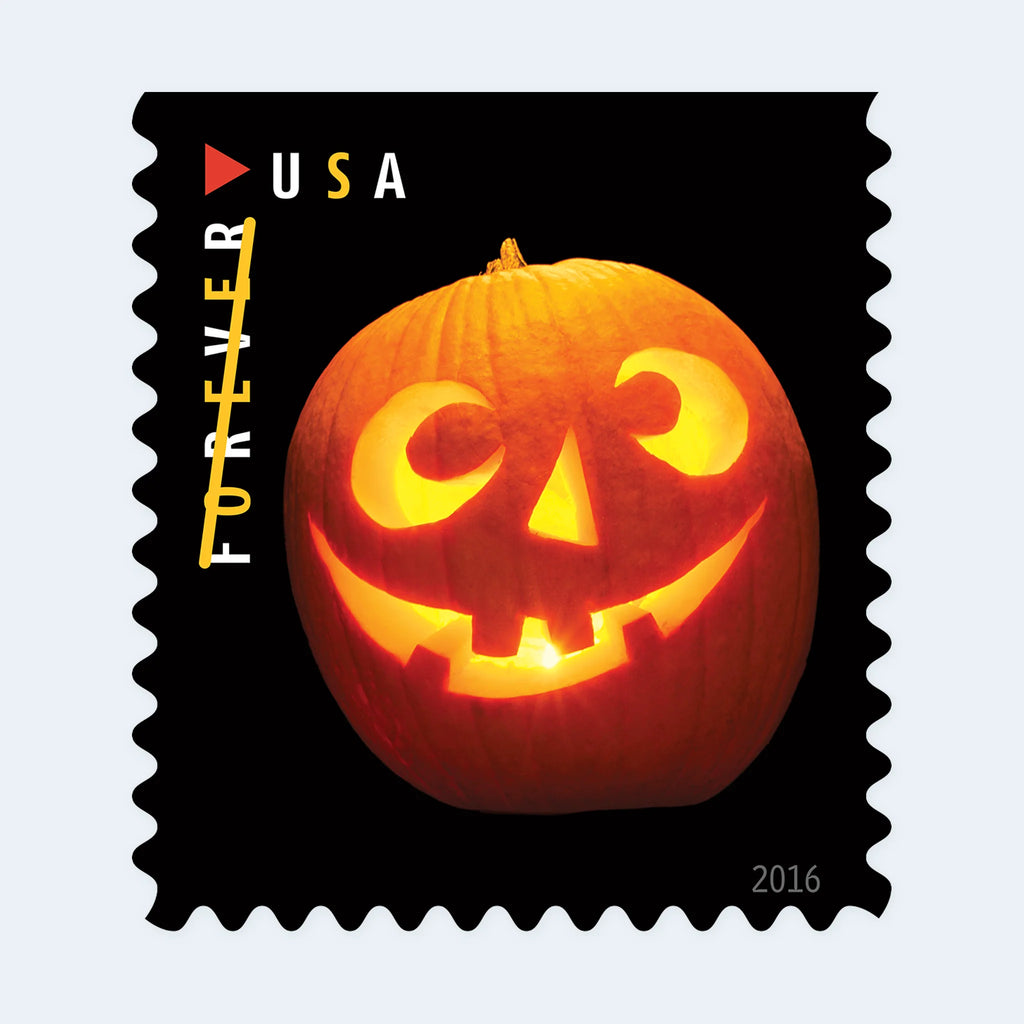 2016 USPS Jack-O’-Lanterns Forever Stamps Booklet of 20