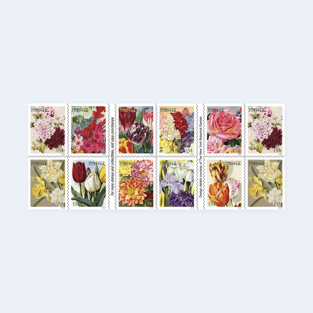 2016 USPS Botanical Art Forever Stamps Booklet of 20