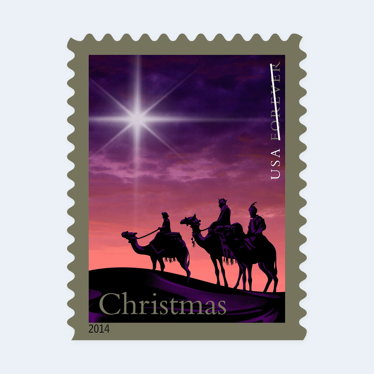 2014 USPS Christmas Magi Forever Stamps Booklet of 20