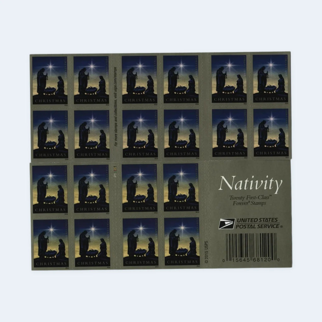 2016 USPS Nativity Forever Stamps Booklet of 20