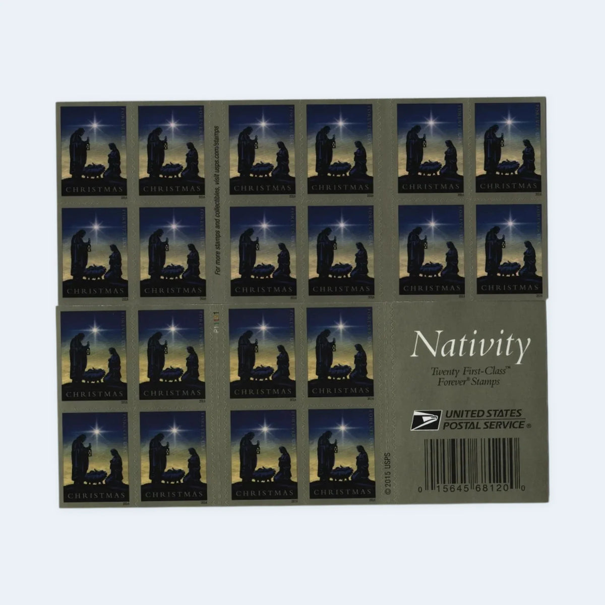 2016 USPS Nativity Forever Stamps Booklet of 20