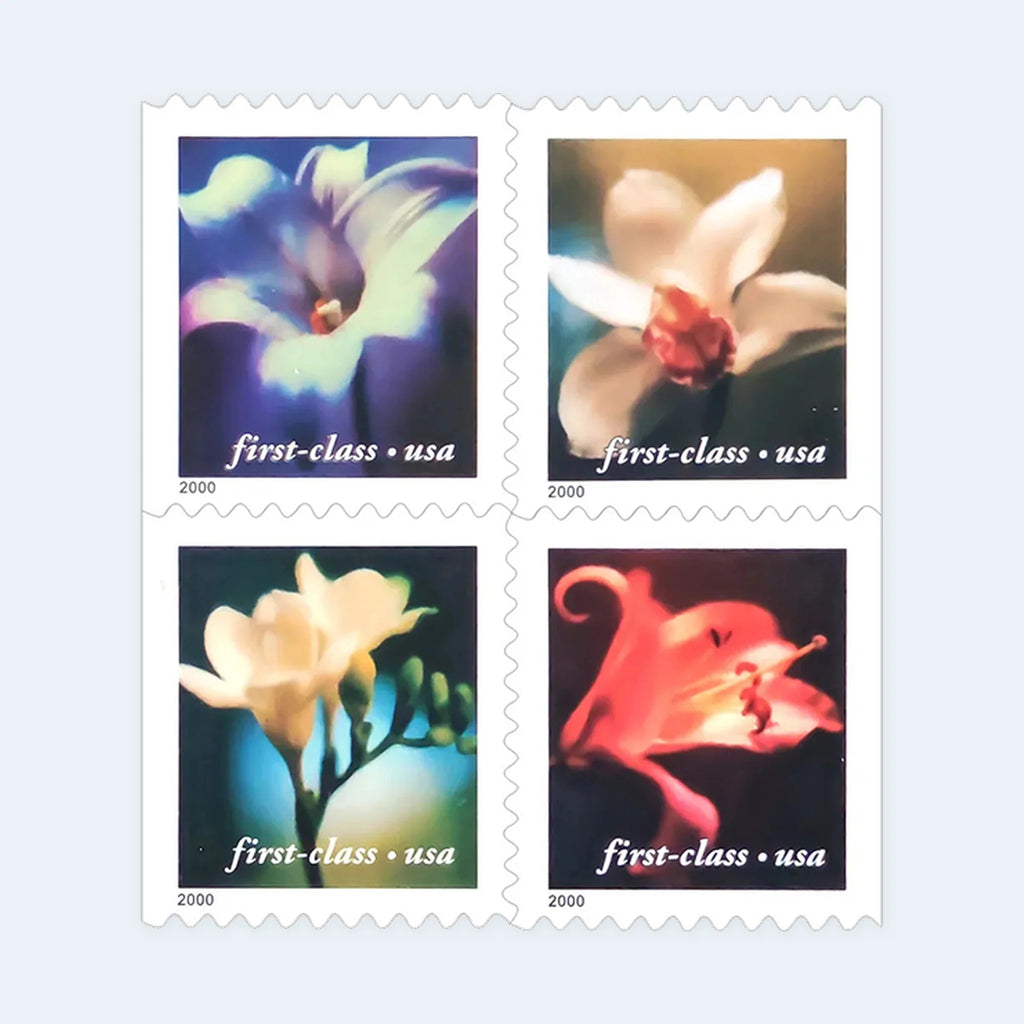 2000 USPS Flowers First-Class Stamps Booklet of 20