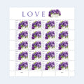 2010 USPS Love: Pansies in a Basket Stamps Pane of 20