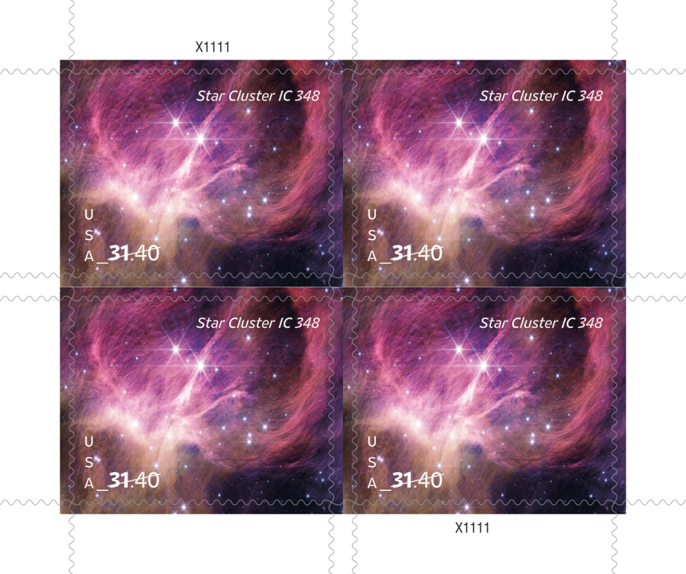 USPS 2025 Star Cluster Priority Mail Express Stamps Sheet of 4 - Mint