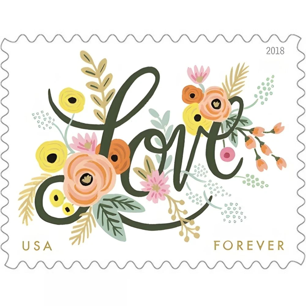 USPS 2018 Love Flourishes Forever Stamps Sheet of 20 - Mint (Scott #5255)
