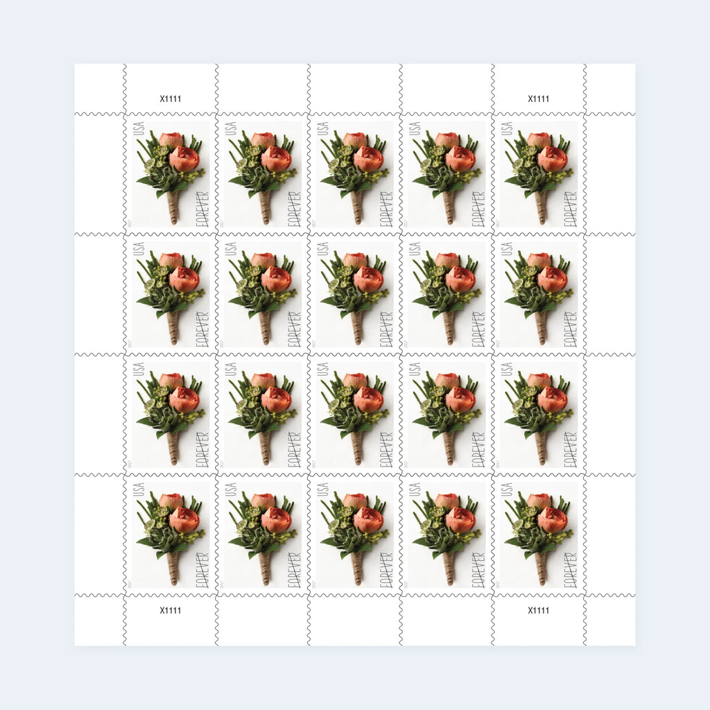 USPS Celebration Boutonniere Forever Stamps Sheet of 20