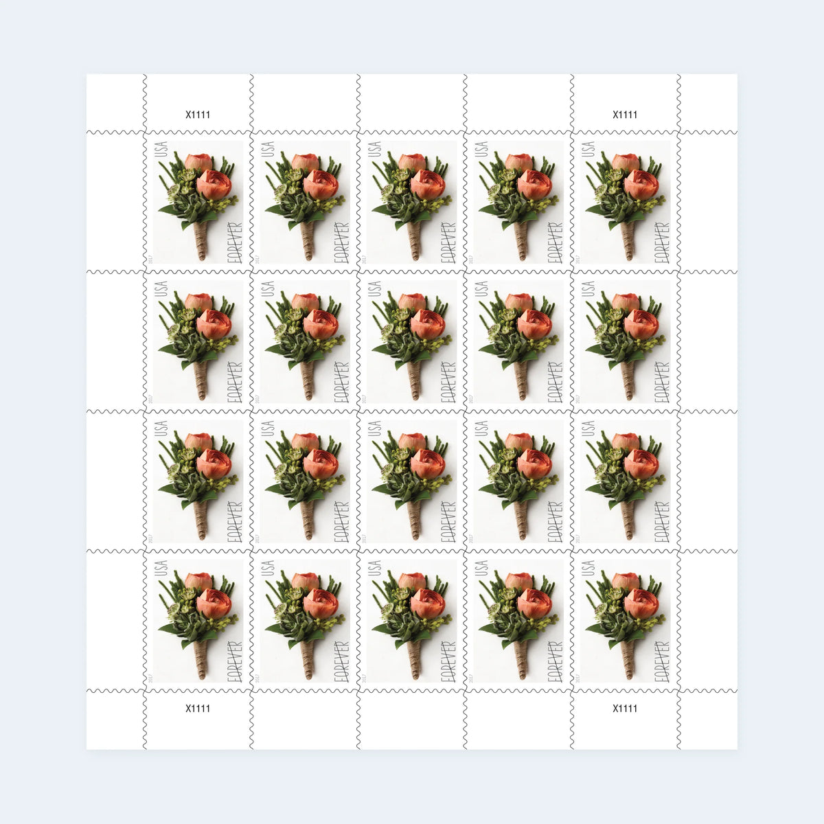 USPS Celebration Boutonniere Forever Stamps Sheet of 20
