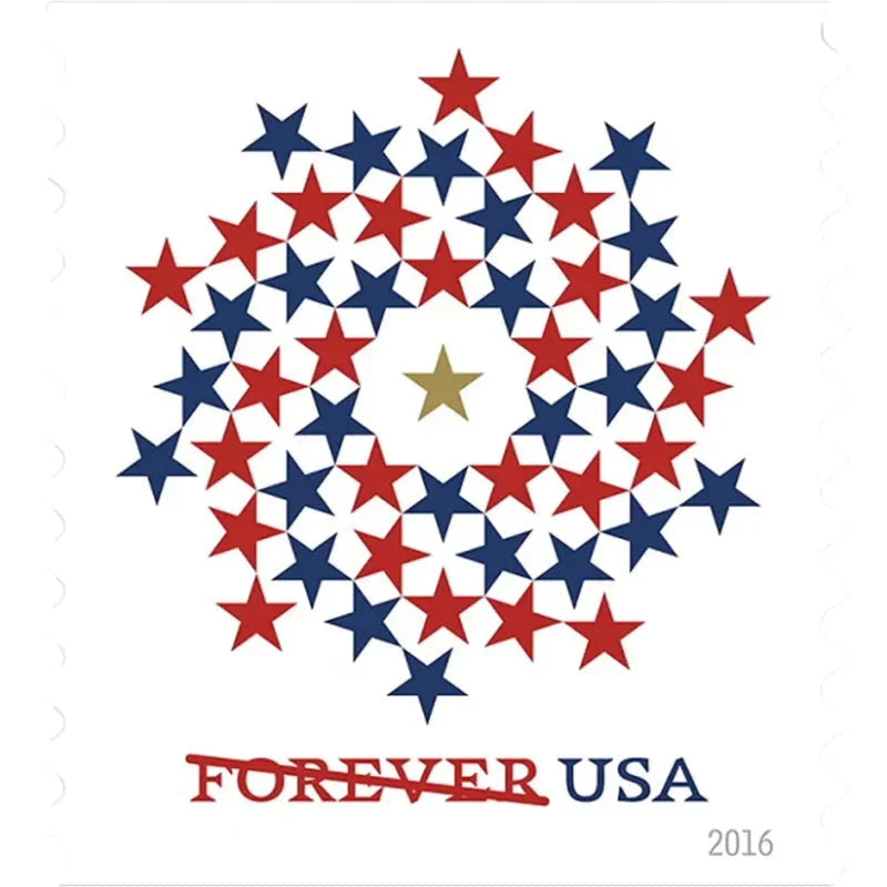 USPS Patriotic Spiral Forever Stamps Booklet of 10