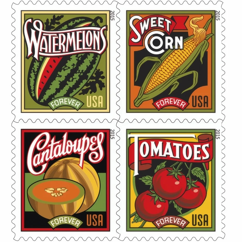 USPS Summer Harvest Forever Stamps Booklet of 20