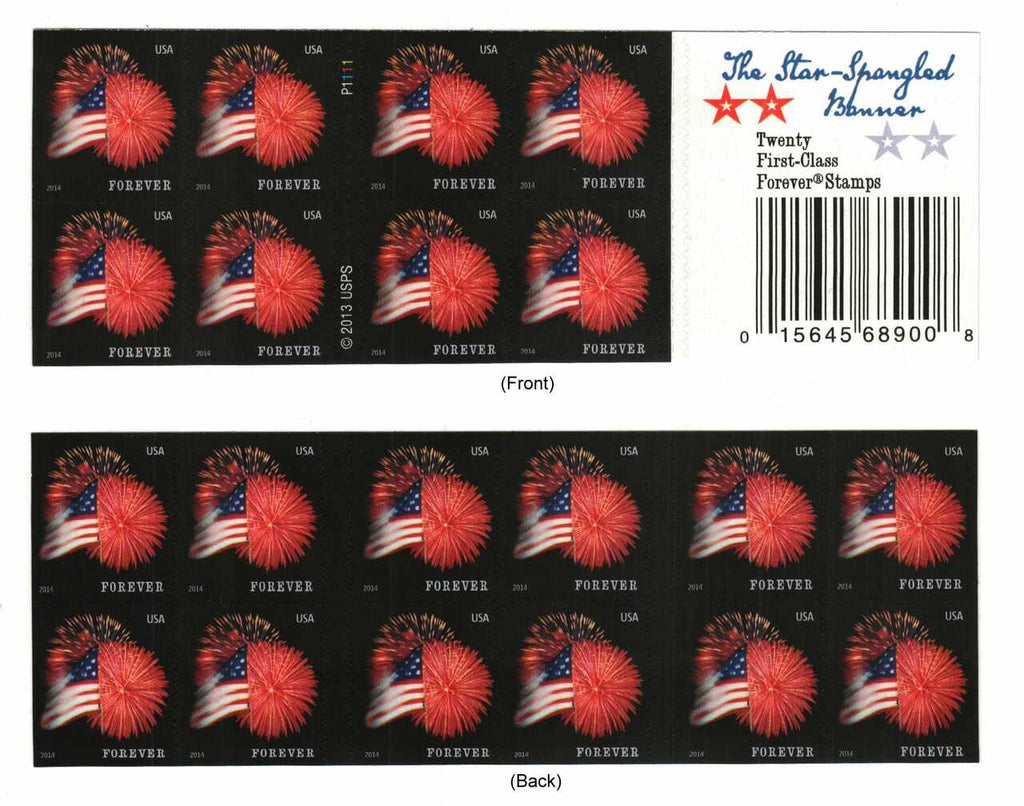 USPS Star-Spangled Banner Forever Stamps Booklet of 20