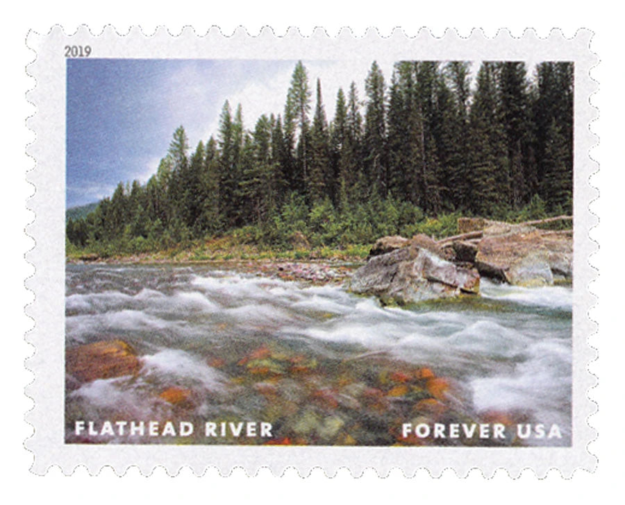 USPS 2019 Wild and Scenic Rivers Forever Stamps Sheet of 12 - Mint (12 Designs, Scott #5381)