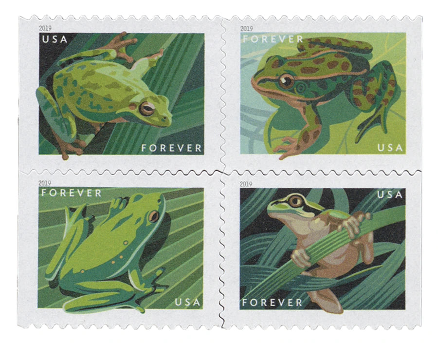 USPS Frogs Forever Stamps Booklet of 20