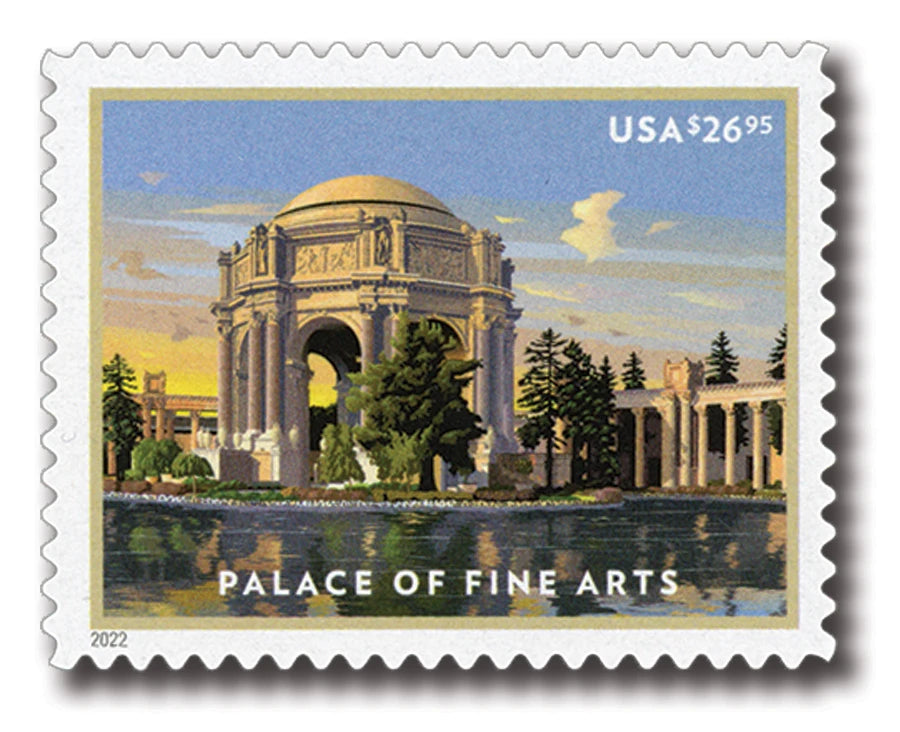 USPS "Palace of Fine Arts" commemorative stamps, set of four.