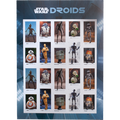 2021 USPS Star Wars Droids Forever Stamps Pane of 20 (10 Designs)