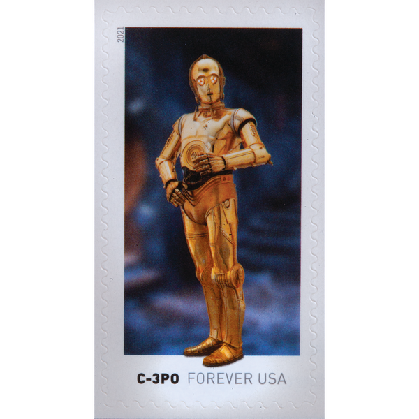 2021 USPS Star Wars Droids Forever Stamps Pane of 20 (10 Designs)
