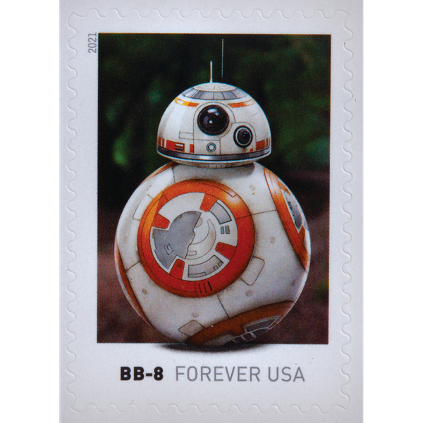 2021 USPS Star Wars Droids Forever Stamps Pane of 20 (10 Designs)