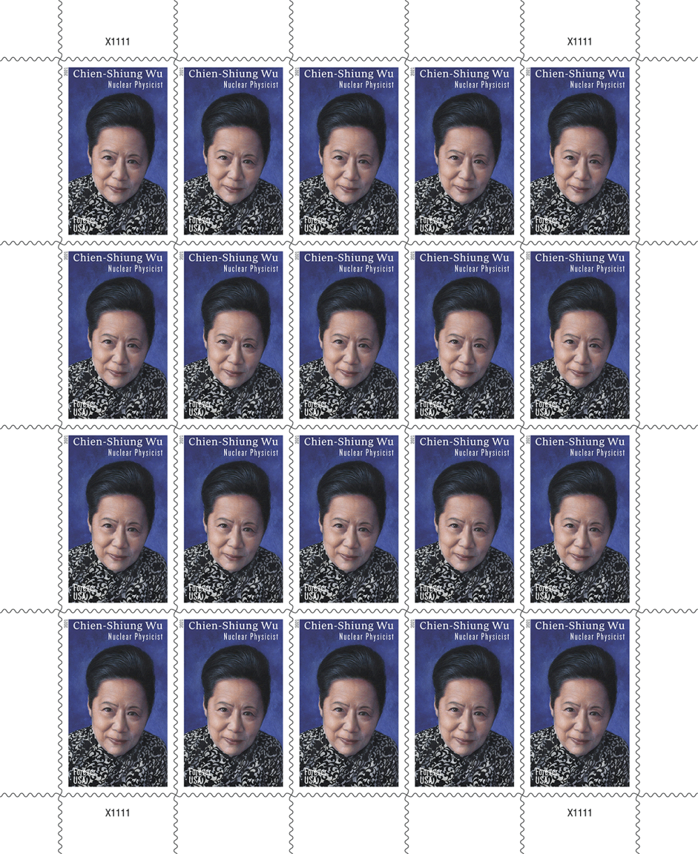 2021 USPS Chien-Shiung Wu Forever Stamps Pane of 20