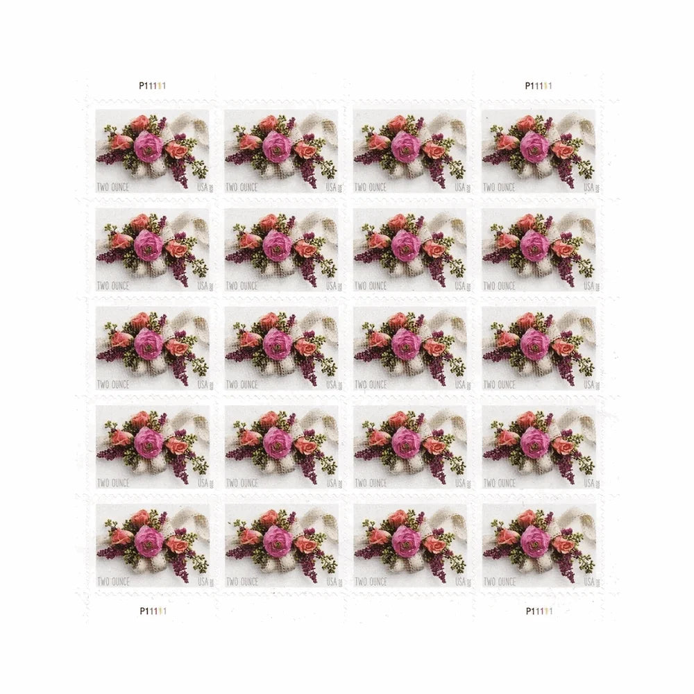 USPS 2020 Garden Corsage Two-Ounce Stamps Sheet of 20 - Mint (Scott #5458)
