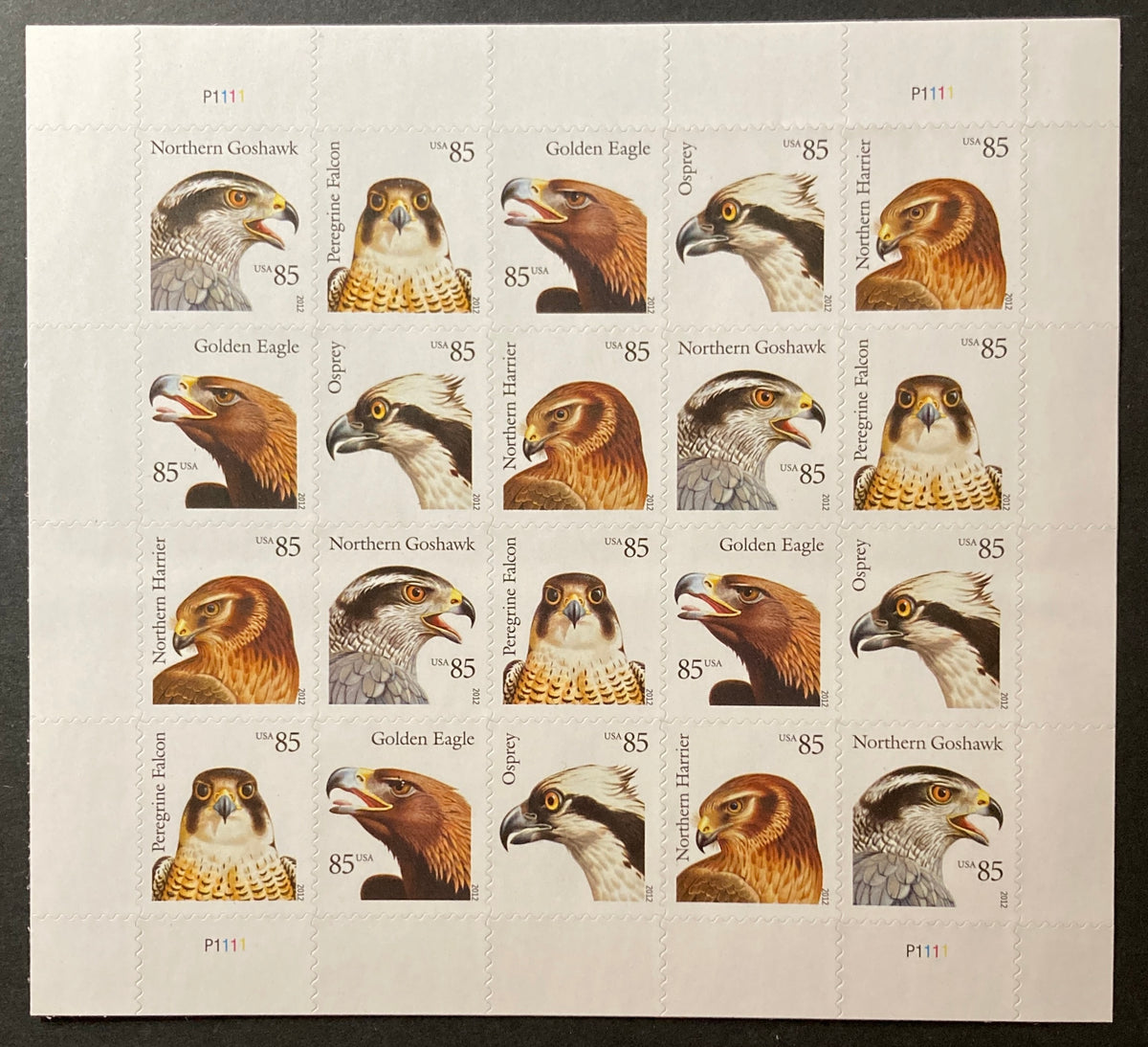 USPS Birds of Prey 85¢ Stamps Sheet of 20