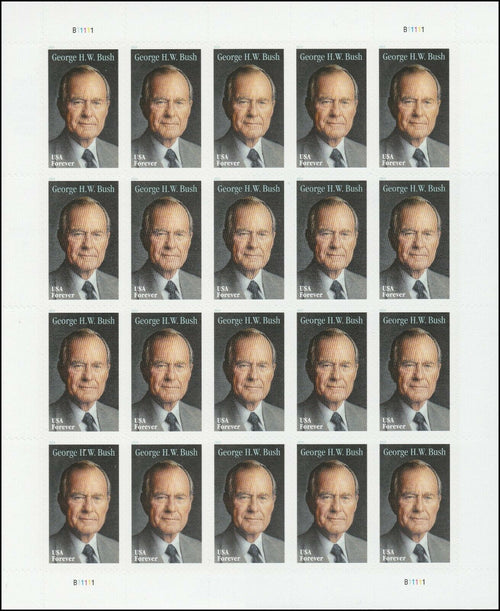 2019 USPS George H.W. Bush Forever Stamps Pane of 20