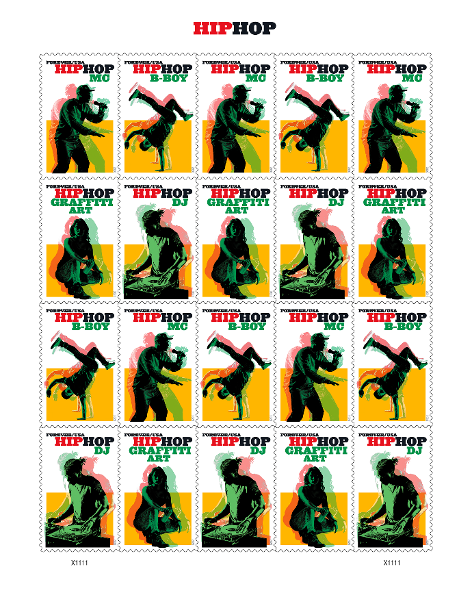 USPS 2020 Hip Hop Forever Stamps Sheet of 20 - Mint (4 Designs, Scott #5480-5483)