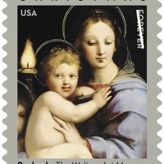2011 USPS Christmas Madonna of the Candelabra by Raphael Forever Stamps Booklet of 20