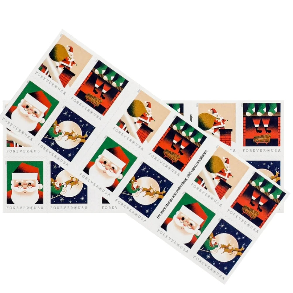 USPS A Visit from St. Nick Forever Stamps Booklet of 20
