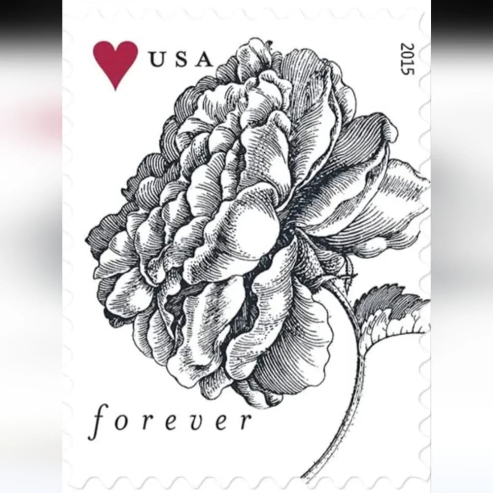2015 USPS Vintage Rose Forever Stamps Pane of 20
