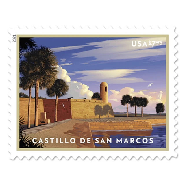 2021 U.S. Castillo de San Marcos Stamp, Set of 4