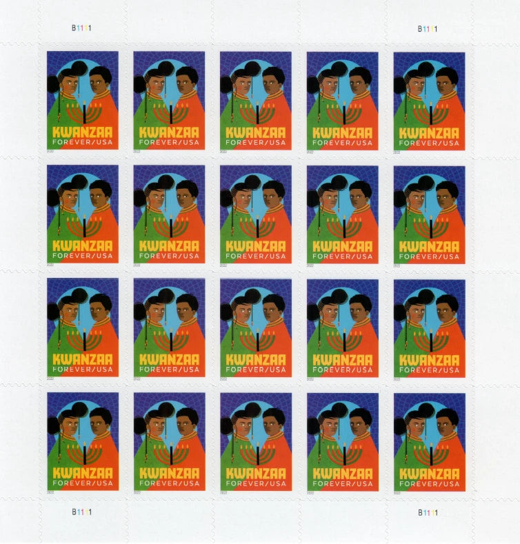 USPS 2022 Kwanzaa Forever Stamps Sheet of 20 - Mint (Scott #5737)