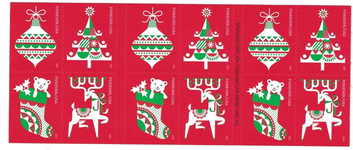 USPS Holiday Delights Forever Stamps Booklet of 20