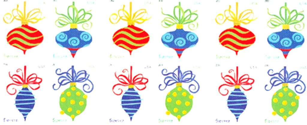 USPS Holiday Baubles Forever Stamps Booklet of 20