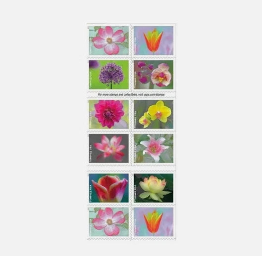USPS 2021 Garden Beauty Forever Stamps Booklet of 20 - Mint (10 Designs, Scott #5558-5567)